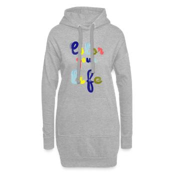 Färben Sie Ihr Leben - Hoodie-Kleid - Grau meliert - Vorne