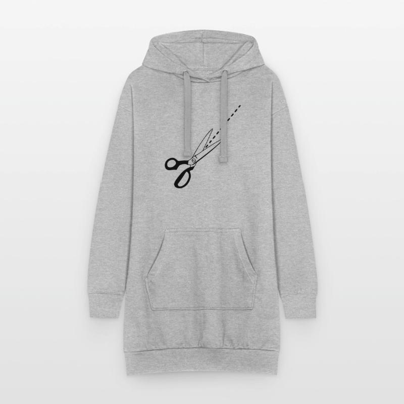 Pattern cutting logo tailor Hoodie Dress