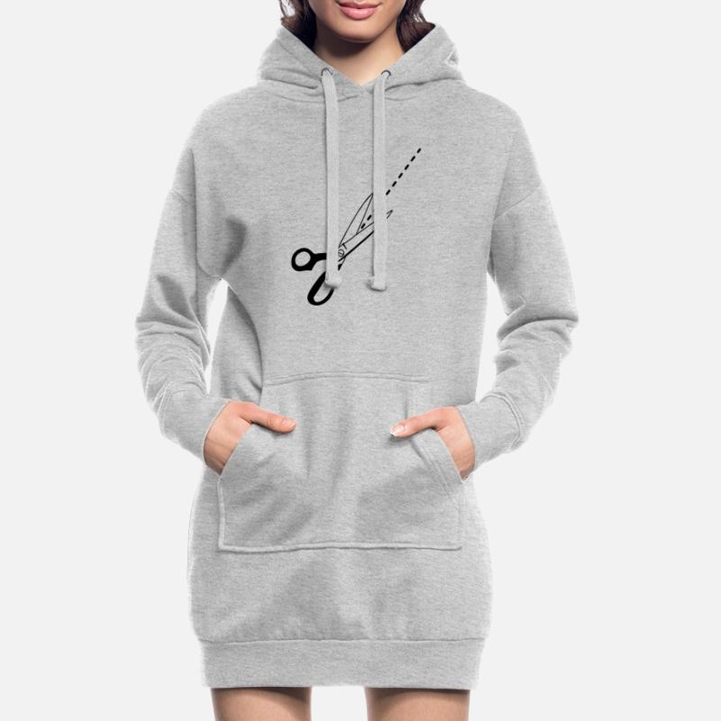 Pattern cutting logo tailor Hoodie Dress