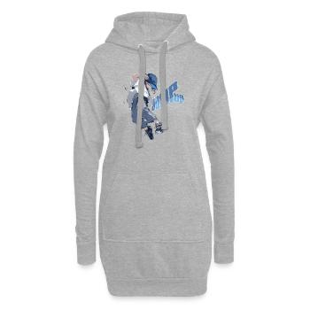 Anime Jump Parkour Streetstyle Sport - Sweat-shirt à capuche long Femme - gris chiné - Devant