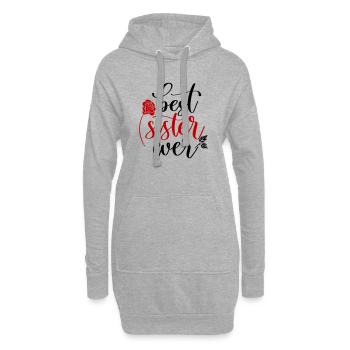 meilleure soeur de tous les temps, Rose - Sweat-shirt à capuche long Femme - gris chiné - Devant