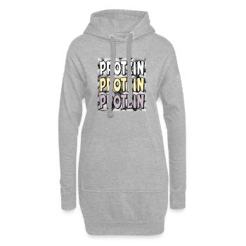 PROTEIN BOHNEN - Hoodie-Kleid - Grau meliert - Vorne