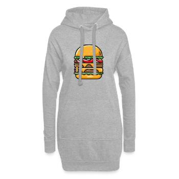 Simply Burger - Hoodie-Kleid - Grau meliert - Vorne