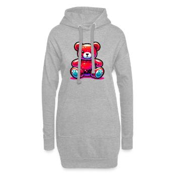 Ours - Sweat-shirt à capuche long Femme - gris chiné - Devant