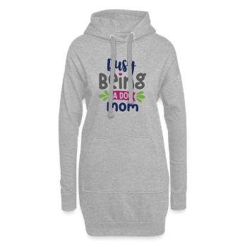 Occupée à être une maman de chien - Sweat-shirt à capuche long Femme - gris chiné - Devant