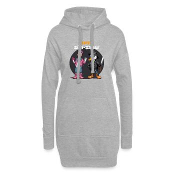 Canard Sucré - Aigre - Sweat-shirt à capuche long Femme - gris chiné - Devant