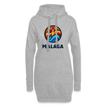 Málaga 3 - Sweat-shirt à capuche long Femme - gris chiné - Devant