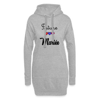 ZUKÜNFTIGE BRAUT - Hoodie-Kleid - Grau meliert - Vorne