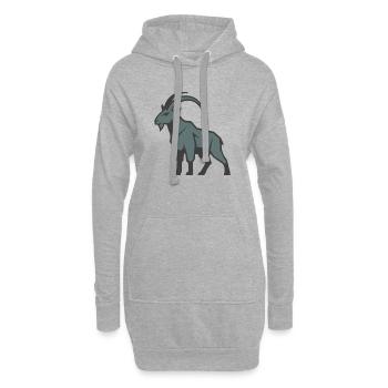 Bergziege - Hoodie-Kleid - Grau meliert - Vorne