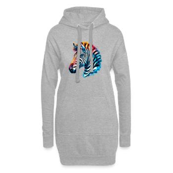 Zebra - Hoodie-Kleid - Grau meliert - Vorne