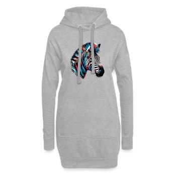 Zebra - Hoodie-Kleid - Grau meliert - Vorne