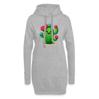 Cactus - Sweat-shirt à capuche long Femme - gris chiné - Devant