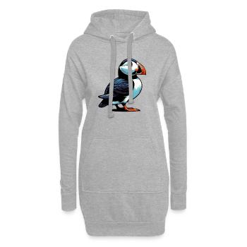 Papageitaucher - Hoodie-Kleid - Grau meliert - Vorne