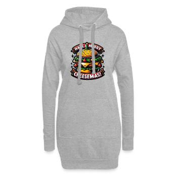 Have a merry Cheesemas! - Hoodie-Kleid - Grau meliert - Vorne