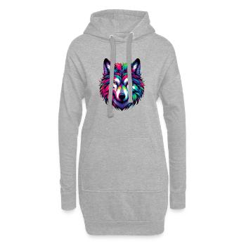 Wolf - Hoodie-Kleid - Grau meliert - Vorne