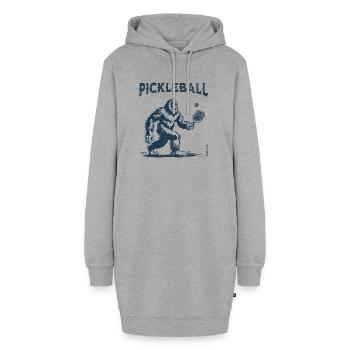 PICKLEBALL Drôle Bigfoot jouant Chemise Pickle Ball - Sweat-shirt à capuche long Femme - gris chiné - Devant