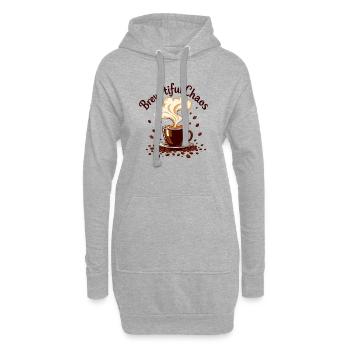 Brauen Sie ordentliches Chaos - Hoodie-Kleid - Grau meliert - Vorne
