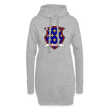 Maine - Hoodie-Kleid - Grau meliert - Vorne