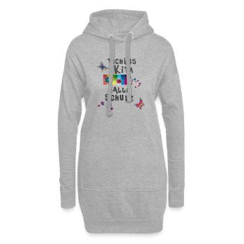 Au revoir Kita Hello School - Sweat-shirt à capuche long Femme - gris chiné - Devant