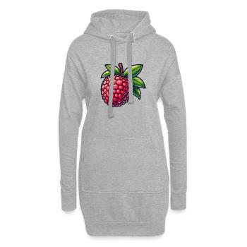 Litchi Illustrée Éclatant - Sweat-shirt à capuche long Femme - gris chiné - Devant