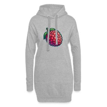 Litschi natürliche Illustration - Hoodie-Kleid - Grau meliert - Vorne
