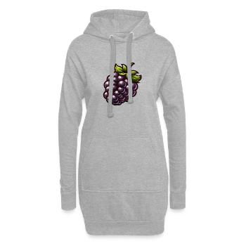 Mûre Stylisé Vibrant pour Accents Naturels - Sweat-shirt à capuche long Femme - gris chiné - Devant