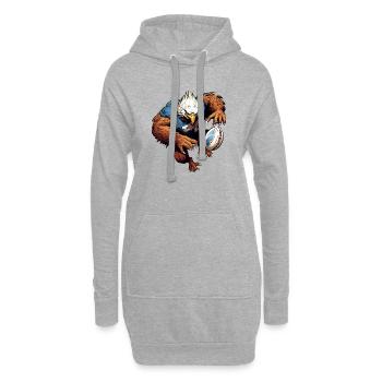 Adler Rugby - Hoodie-Kleid - Grau meliert - Vorne