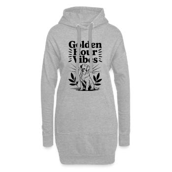 Stimmung zur Goldenen Stunde - Hoodie-Kleid - Grau meliert - Vorne