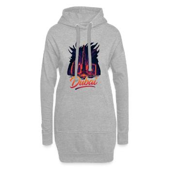 Dubaï Golfe Tiger City Émirats arabes unis Cadeau - Sweat-shirt à capuche long Femme - gris chiné - Devant