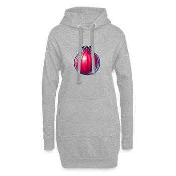 Grenade Fruit Pop Art - Sweat-shirt à capuche long Femme - gris chiné - Devant