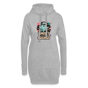 Geister im Kosmos Space Design - Hoodie-Kleid - Grau meliert - Vorne