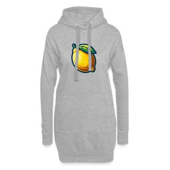 Lebendige Zitrone - Hoodie-Kleid - Grau meliert - Vorne