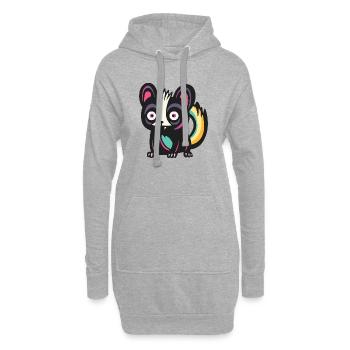 Skunk Halloween Bande dessinée drôle - Sweat-shirt à capuche long Femme - gris chiné - Devant
