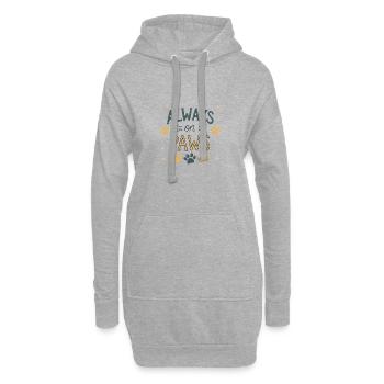 Immer auf den Beinen - Hoodie-Kleid - Grau meliert - Vorne