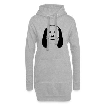 Poupée zombie – Mignon et effrayant combinés - Sweat-shirt à capuche long Femme - gris chiné - Devant