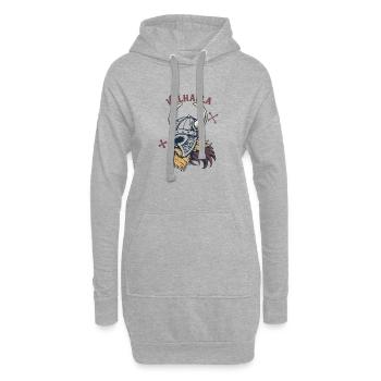 Stolzer Valhalla Viking Helm - Hoodie-Kleid - Grau meliert - Vorne