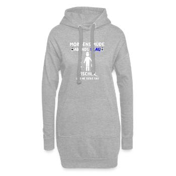 Angeln Fischen Sportfischer Angler Geschenk Hobby - Hoodie-Kleid - Grau meliert - Vorne