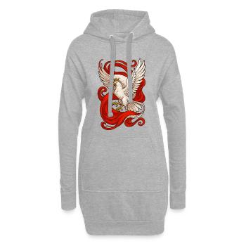 Drapeau épique de l’aigle polonais, cadeau - Sweat-shirt à capuche long Femme - gris chiné - Devant