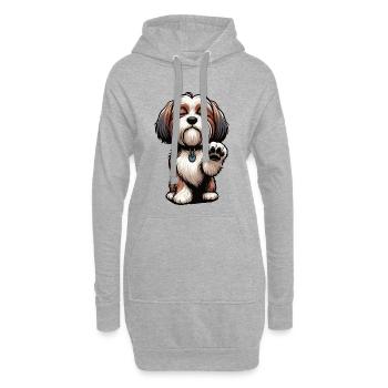 Havaneser Havaneserbesitzer Havaneserhalter - Hoodie-Kleid - Grau meliert - Vorne