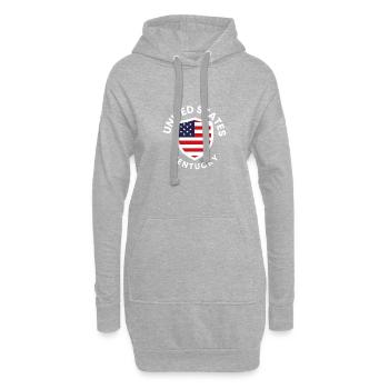 Kentucky USA Shield Logo - Sweat-shirt à capuche long Femme - gris chiné - Devant