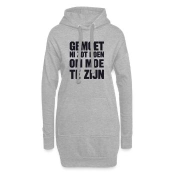 PAS BESOIN D’ÊTRE FOU POUR ÊTRE FATIGUÉ. - Sweat-shirt à capuche long Femme - gris chiné - Devant