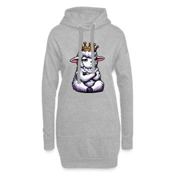 Schaf Schafe Schäfer Schafhalter Schafbock - Hoodie-Kleid - Grau meliert - Vorne