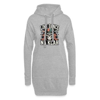 Line Dance Na Klar Skull - Hoodie-Kleid - Grau meliert - Vorne