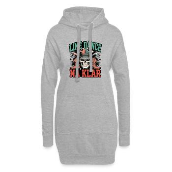 Cowboy en Ligne de Crâne - Sweat-shirt à capuche long Femme - gris chiné - Devant