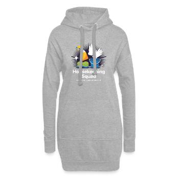 Conception de nettoyage amusante - Sweat-shirt à capuche long Femme - gris chiné - Devant