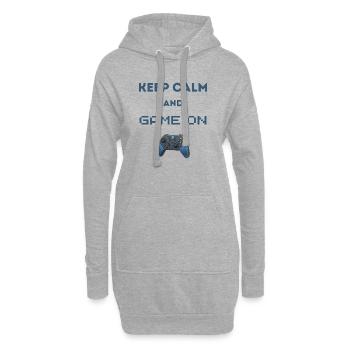 Reste calme et continue le jeu - Sweat-shirt à capuche long Femme - gris chiné - Devant