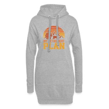 Mein Ruhestandsplan Hunter Deer Mountains Vintage - Hoodie-Kleid - Grau meliert - Vorne