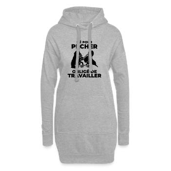 Guadeloupe Fischer Geschenk – Gwada Fischer T-Shirt - Hoodie-Kleid - Grau meliert - Vorne