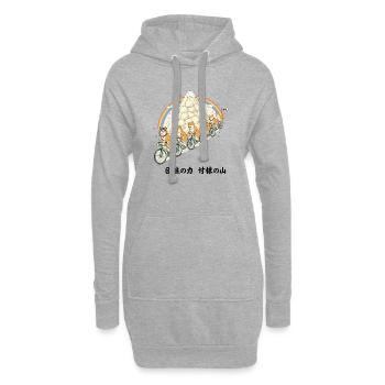 Randonnée arc-en-ciel de la montagne Shiba - Sweat-shirt à capuche long Femme - gris chiné - Devant