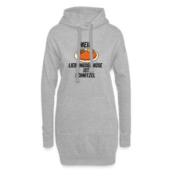 Passionné de schnitzel gourmet Cuisine allemande - Sweat-shirt à capuche long Femme - gris chiné - Devant